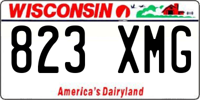 WI license plate 823XMG