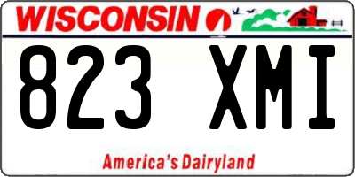 WI license plate 823XMI