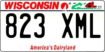 WI license plate 823XML
