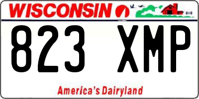 WI license plate 823XMP