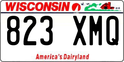 WI license plate 823XMQ
