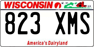 WI license plate 823XMS