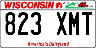 WI license plate 823XMT