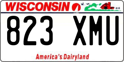 WI license plate 823XMU
