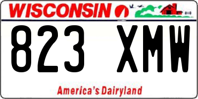WI license plate 823XMW