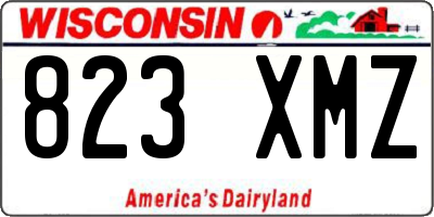 WI license plate 823XMZ
