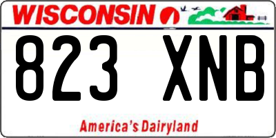 WI license plate 823XNB