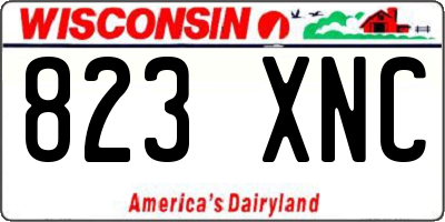 WI license plate 823XNC
