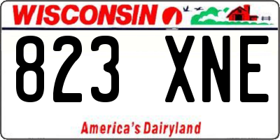 WI license plate 823XNE