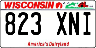 WI license plate 823XNI