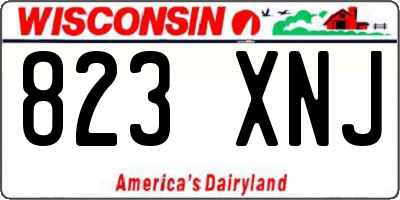 WI license plate 823XNJ