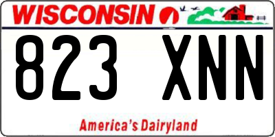 WI license plate 823XNN