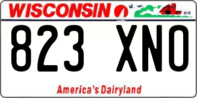 WI license plate 823XNO