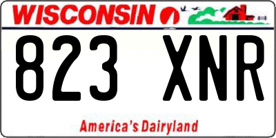 WI license plate 823XNR