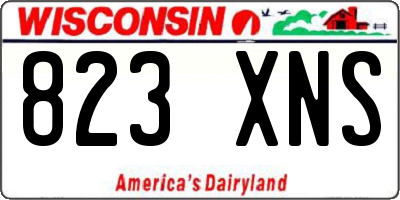 WI license plate 823XNS