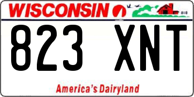 WI license plate 823XNT