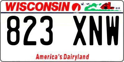WI license plate 823XNW