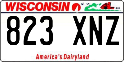 WI license plate 823XNZ