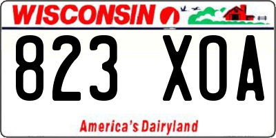 WI license plate 823XOA
