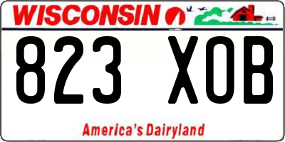 WI license plate 823XOB