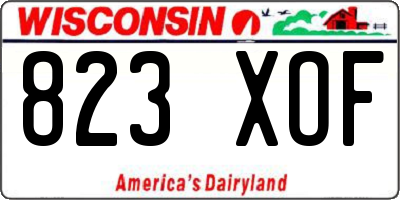 WI license plate 823XOF
