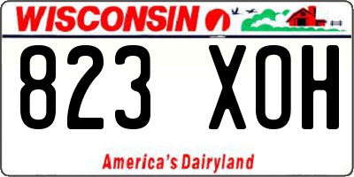 WI license plate 823XOH