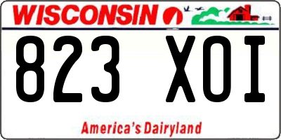 WI license plate 823XOI