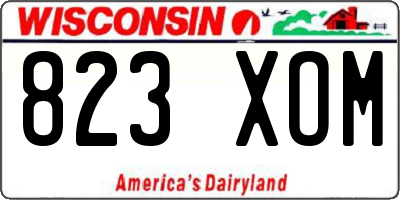 WI license plate 823XOM