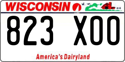 WI license plate 823XOO
