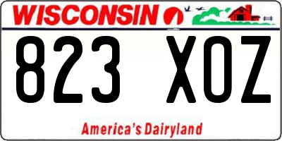 WI license plate 823XOZ