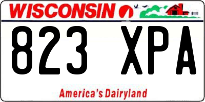 WI license plate 823XPA