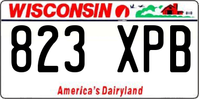 WI license plate 823XPB