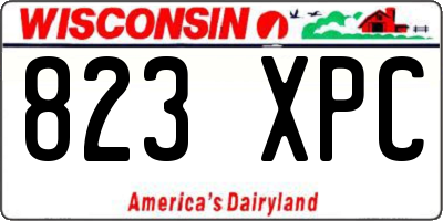 WI license plate 823XPC