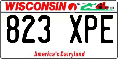 WI license plate 823XPE