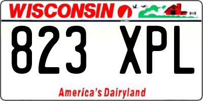 WI license plate 823XPL