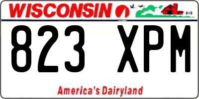 WI license plate 823XPM