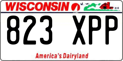 WI license plate 823XPP