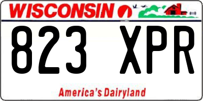 WI license plate 823XPR