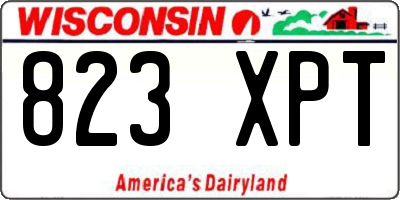 WI license plate 823XPT