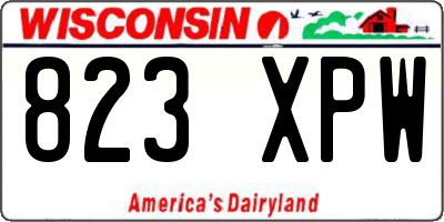 WI license plate 823XPW