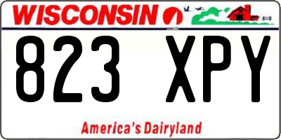 WI license plate 823XPY
