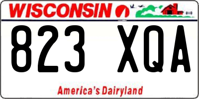 WI license plate 823XQA