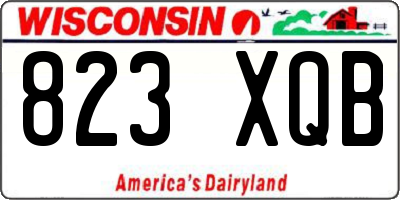 WI license plate 823XQB