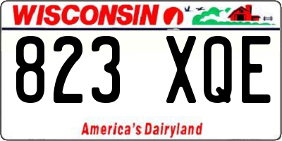 WI license plate 823XQE