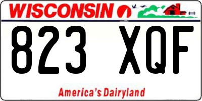 WI license plate 823XQF