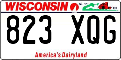 WI license plate 823XQG