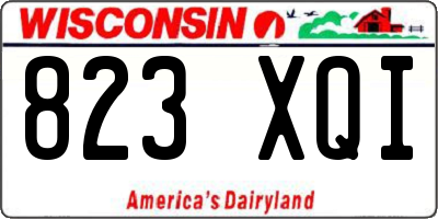 WI license plate 823XQI