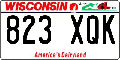 WI license plate 823XQK