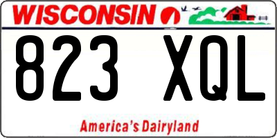 WI license plate 823XQL