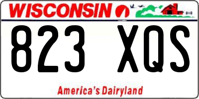 WI license plate 823XQS
